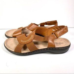 Clarks Leisa Joy leather cushioned comfort sandal NWT size 11 M